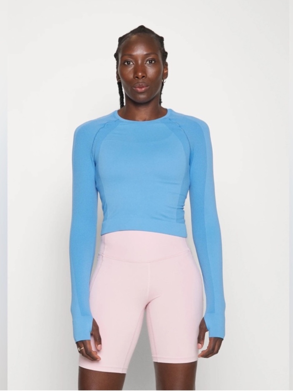 Sweaty Betty Athlete Seamless Crop Long Sleeve Top Women’s Medium gym Athleisure